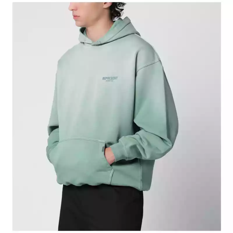 Represent Washed aloe green hoodie