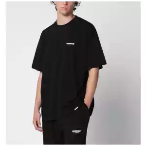 Represent Black cotton T-shirt with logo