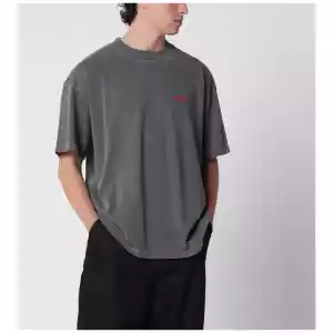 Represent Washed black cotton T-shirt with logo