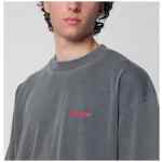 Represent Washed black cotton T-shirt with logo