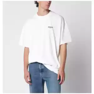 Represent White cotton T-shirt with logo