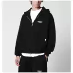 Represent Black cotton zip-up hoodie