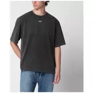 Off White Off-White™ Off-White washed black T-shirt with OFF logo