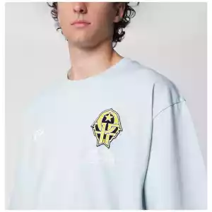 Off White Off-White™ Off-White light blue T-shirt with logo prints
