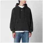 Off White Off-White™ Washed black hoodie with OFF logo