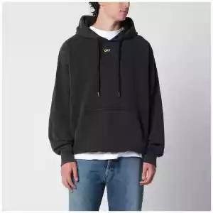 Off White Off-White™ Washed black hoodie with OFF logo