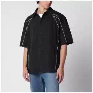 Off White Off-White™ Off-White black OWR Garment-Dyed Gabardine Sporty bowling shirt