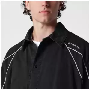 Off White Off-White™ Off-White black OWR Garment-Dyed Gabardine Sporty bowling shirt