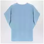 Max Mara Pianoforte Light blue flowy silk blouse