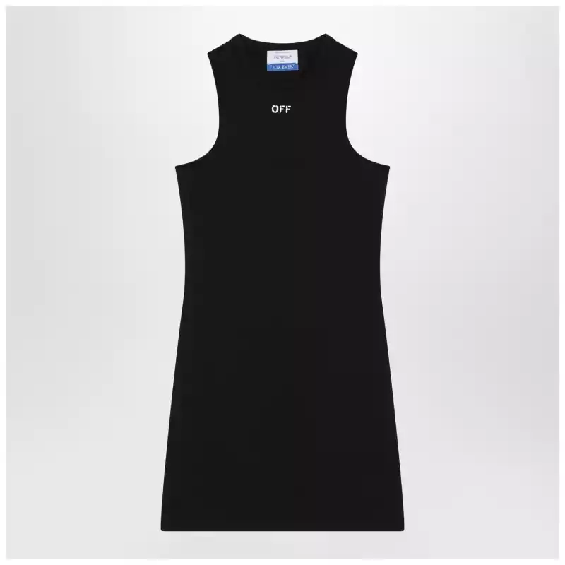 Off White Off-White™ Black mini dress with logo