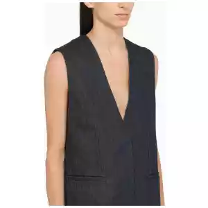 AMIRI Blue cotton waistcoat