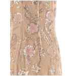 Self-Portrait Pink Flower Sequin Embellished Midi Dress
