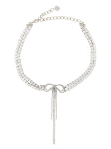 Self-Portrait Double Crystal Bow Necklace