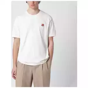Maison Kitsuné Beige Fox Head Regular-Fit T-shirt