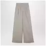 Palm Angels Beige cotton wide trousers