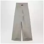 Palm Angels Beige cotton wide trousers