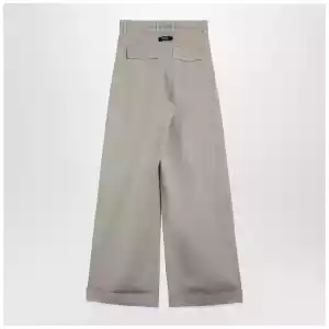 Palm Angels Beige cotton wide trousers