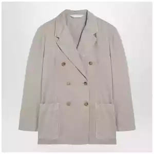 Palm Angels Beige double-breasted cotton jacket