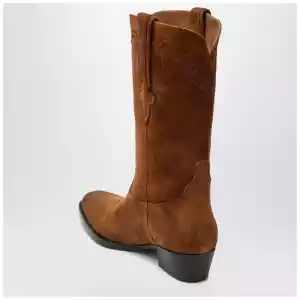 Paris Texas Hilda boots in Cognac suede
