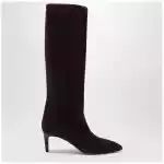 Paris Texas Chocolate suede pointed-toe boots