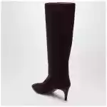 Paris Texas Chocolate suede pointed-toe boots