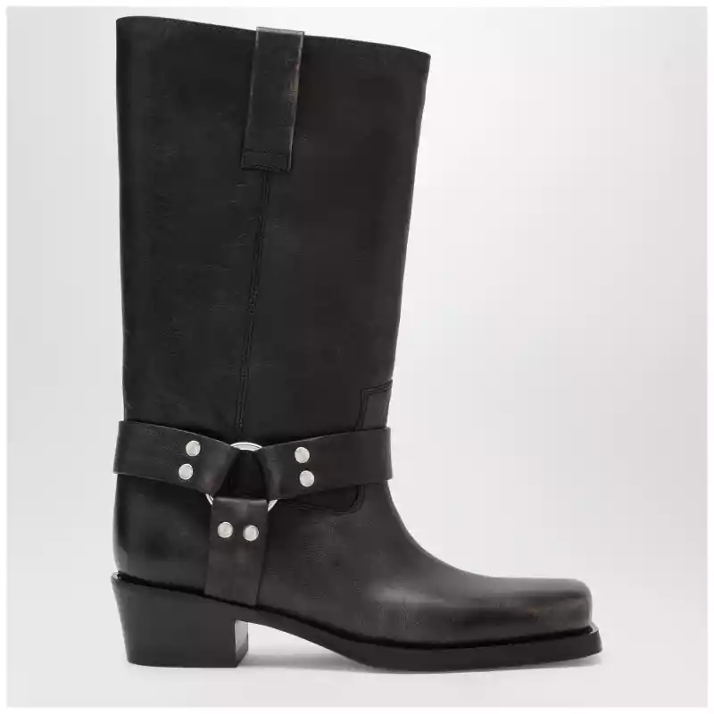 Paris Texas Black Roxy boot in brushed leather