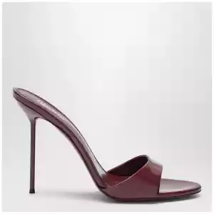 Paris Texas Lidia mules in amarena patent leather