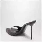 Paris Texas Lidia mules in ebony patent leather