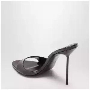 Paris Texas Lidia mules in ebony patent leather