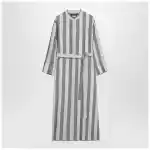 S Max Mara White/blue striped shirt dress