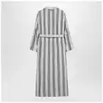 S Max Mara White/blue striped shirt dress