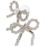 Self-Portrait Crystal Droplet Bow Earrings