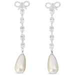 Self-Portrait Bow Pearl Droplet Earrings