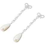 Self-Portrait Bow Pearl Droplet Earrings
