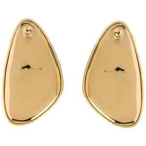 Self-Portrait Hammered Gold Crystal Earrings