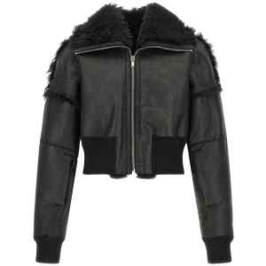 Rick Owens Flight Jkt Cropped Bomber Jacket