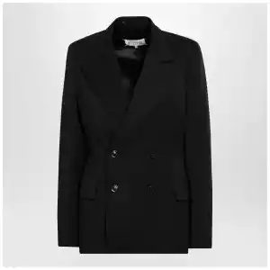 Maison Margiela Black double-breasted jacket in wool