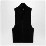 MM6 Maison Margiela Black wool zip vest