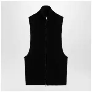MM6 Maison Margiela Black wool zip vest