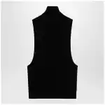 MM6 Maison Margiela Black wool zip vest