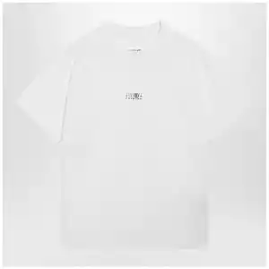 MM6 Maison Margiela White cotton jersey T-shirt with logo patch