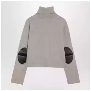 MM6 Maison Margiela Beige wool blend turtleneck sweater