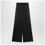 MM6 Maison Margiela Black satin palazzo pants