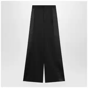 MM6 Maison Margiela Black satin palazzo pants