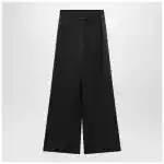 MM6 Maison Margiela Black satin palazzo pants