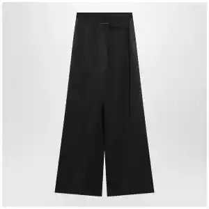 MM6 Maison Margiela Black satin palazzo pants