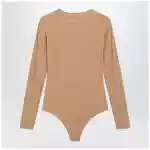 MM6 Maison Margiela Skin-tone bodysuit in lycra jersey