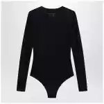 MM6 Maison Margiela Black lycra jersey bodysuit