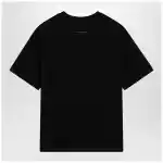 MM6 Maison Margiela Black draped T-shirt with logo patch