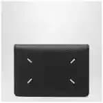 Maison Margiela Black leather credit card holder